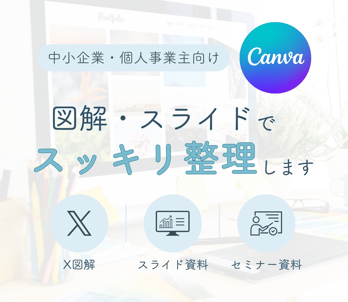 伝えたいけど、まとまらない…を図解で解決します 情報整理から丁寧にサポート｜最短3営業日納品 イメージ1