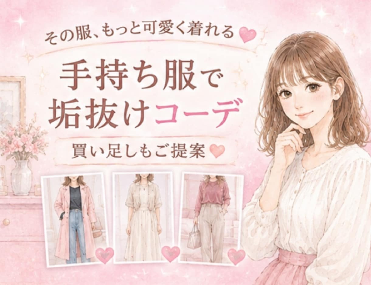 ファッションコーディネートで人生を明るくします お気に入りのファッションで毎日をHappyに イメージ1