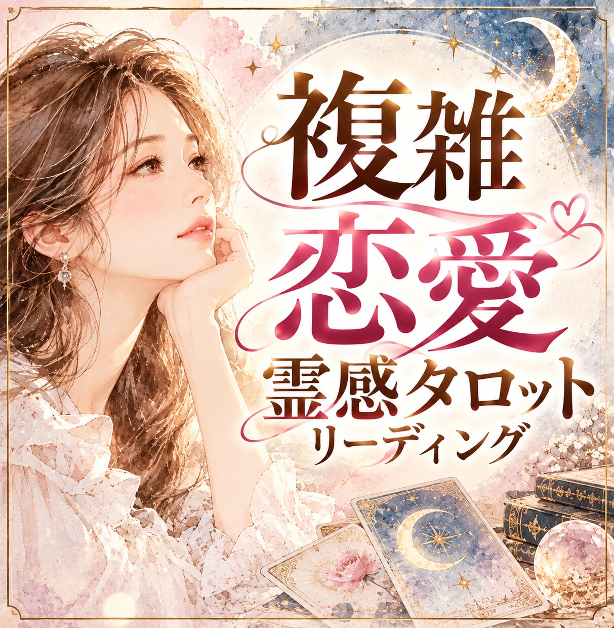 誰にも言えない秘密の恋占います あの人の本当の気持ち、今後の展開、カードで読み解きます。 イメージ1