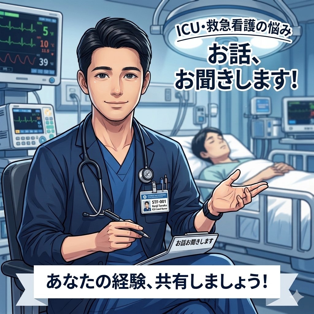 現役ICU看護師があなたのお話をお聞きします 仕事の愚痴、知識の確認、ジレンマに対する気持ちの整理 イメージ1