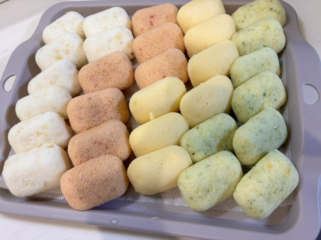 離乳食中期〜OK！簡単蒸しパンレシピ教えます 朝食やおやつ、手づかみ練習に！アレルギー対応◎ イメージ1