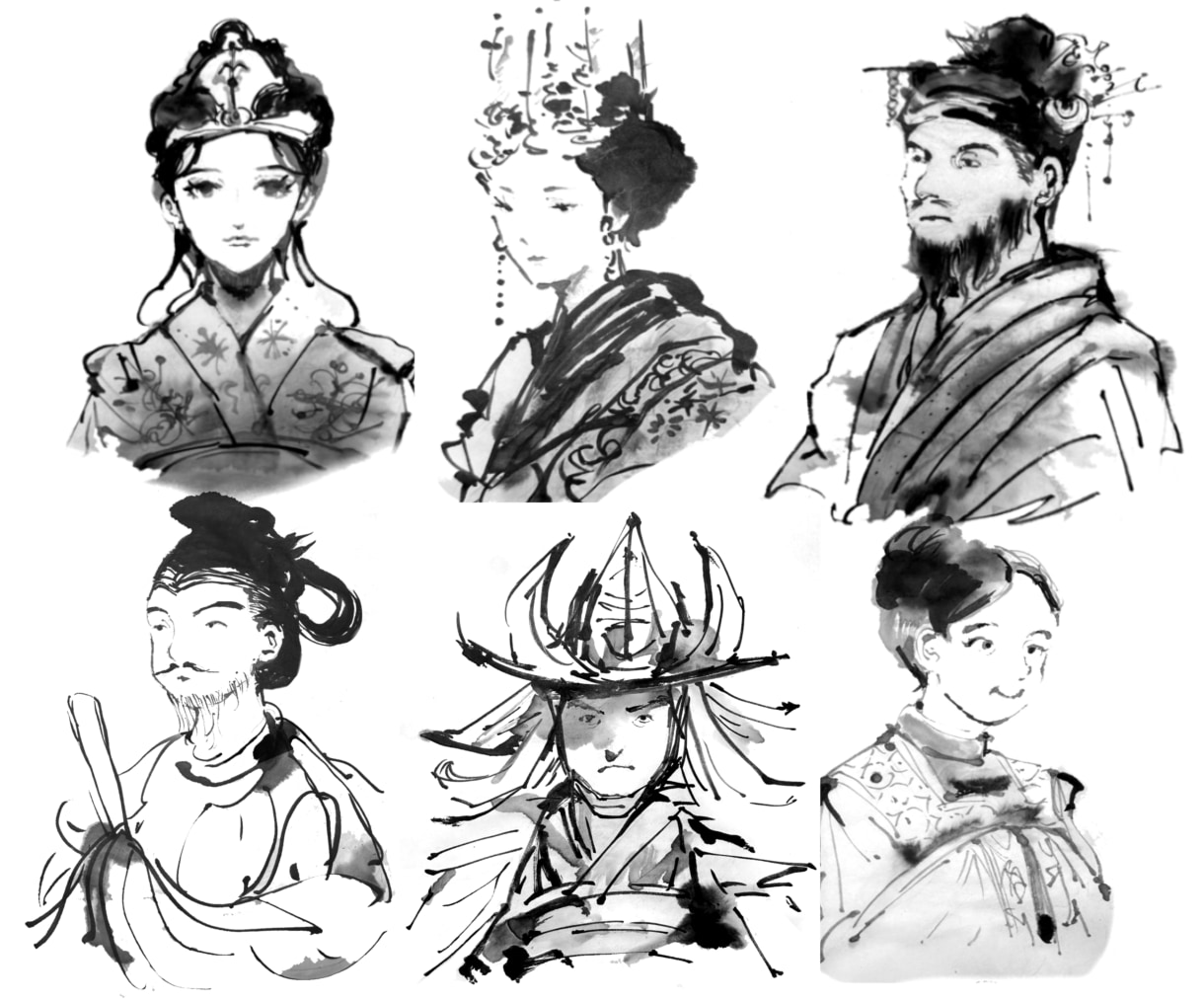 手描き水墨画風イラスト制作｜和の美を描きます 現役イラストレーターが水墨画のようなタッチで描きます！ イメージ6