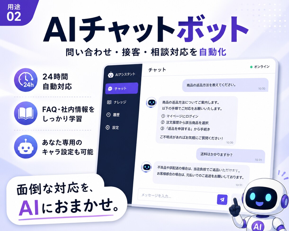 自動化のプロがAIを使ったWebアプリを開発します 分析・自動化・チャットボット対応 イメージ3