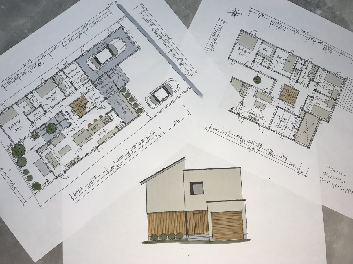住宅のプロが間取りと外観図作成します ◆◆◆イメージが膨らむ手書きの図面でご提案☺◆◆◆ イメージ5