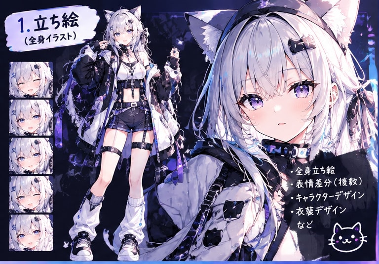 VTuber向けイラスト制作します あなたの「好き」を、世界にひとつだけのイラストに✨ イメージ6