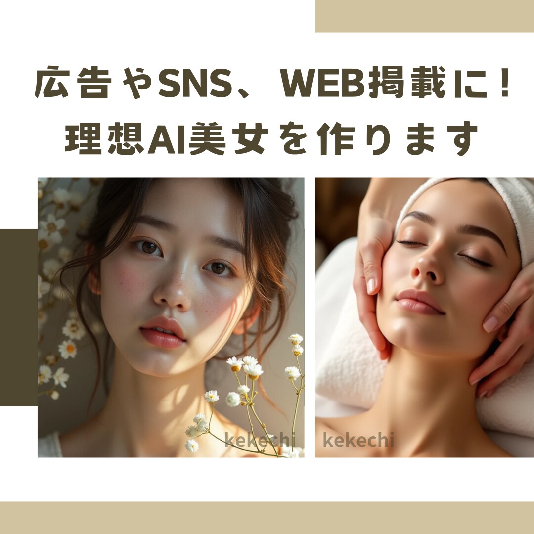 AI美女などリアルな人物画像・動画をつくります 趣味やビジネスに使えるAi美女の画像や動画を作ります！ イメージ1