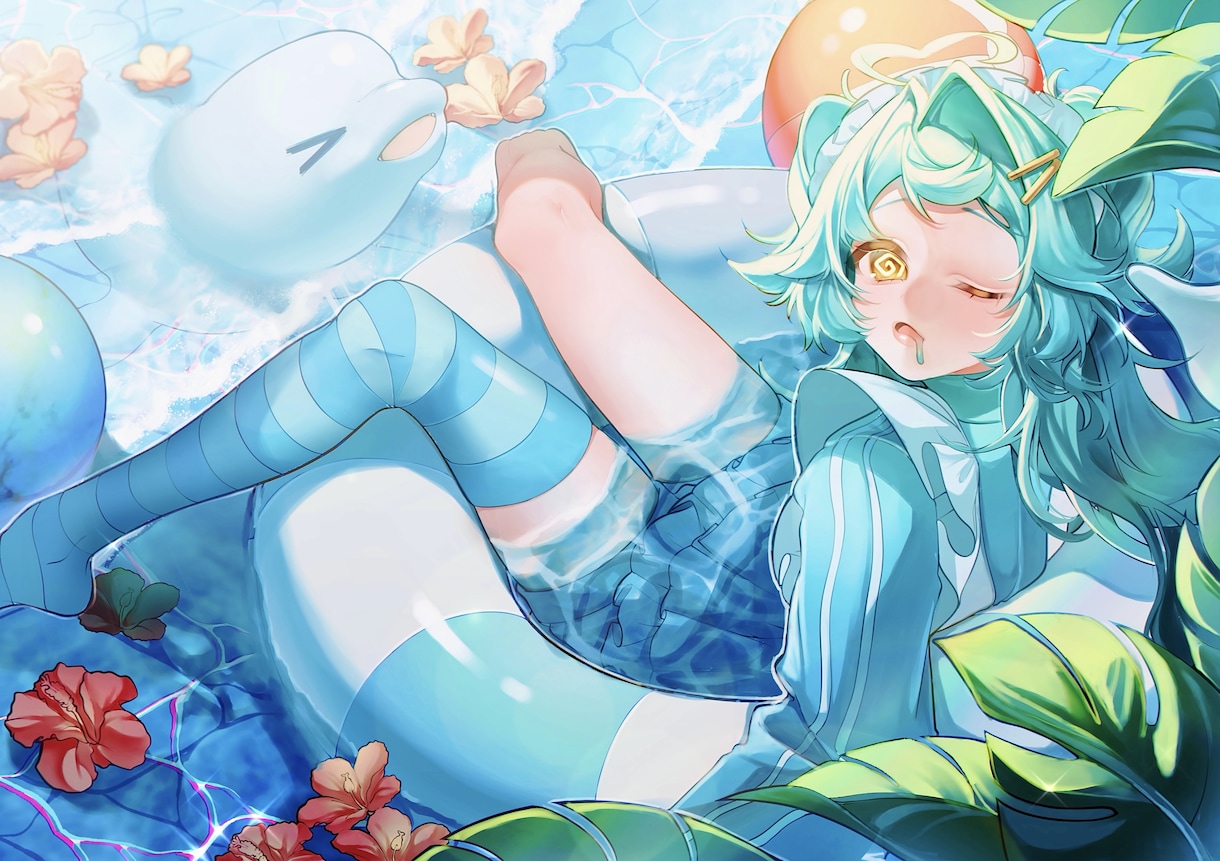 商用◎目を引く1枚絵、ビネットイラストを制作します サムネやMV、グッズ制作を考えている配信者様などへ！ イメージ2