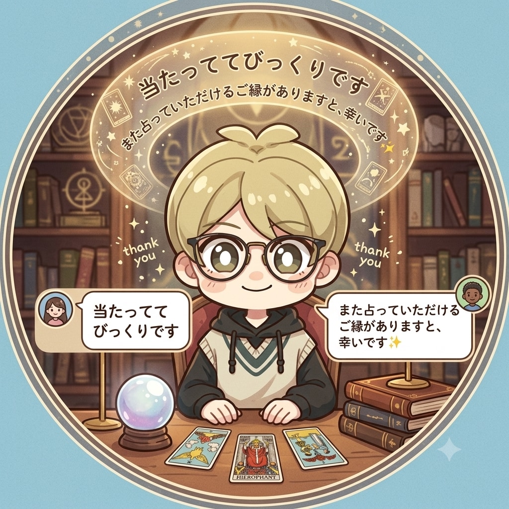 恋愛、仕事、人間関係をタロットで占います お相手の気持ちや未来のアドバイスを、心を込めて鑑定します イメージ2