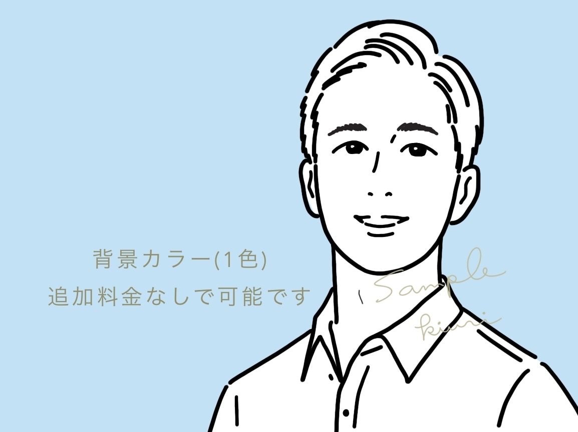 モノクロ線画の似顔絵イラストお描きします シンプルで目立つ✳︎SNSアイコンや名刺等に イメージ4