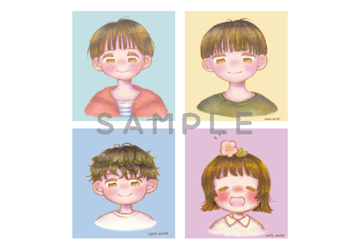 SNSアイコン・似顔絵描きます 優しい世界観で温かみのある画風のSNSアイコンをお届けします イメージ3