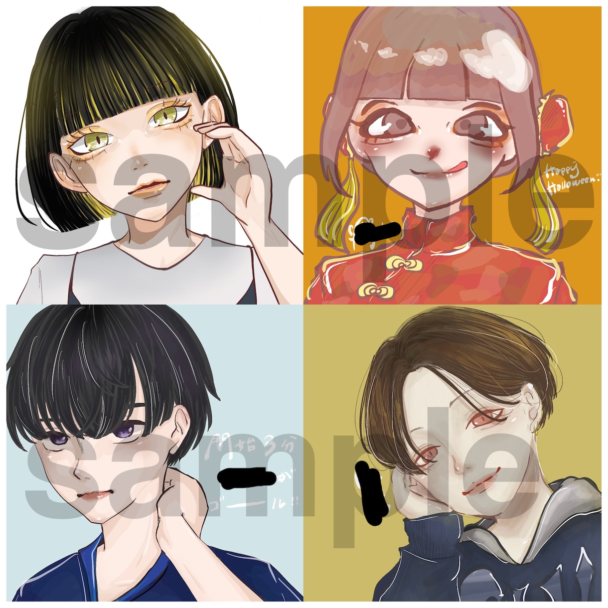 スクエアサイズのイラスト描きます SNSやゲームのアイコンなどにいかがですか？ イメージ2