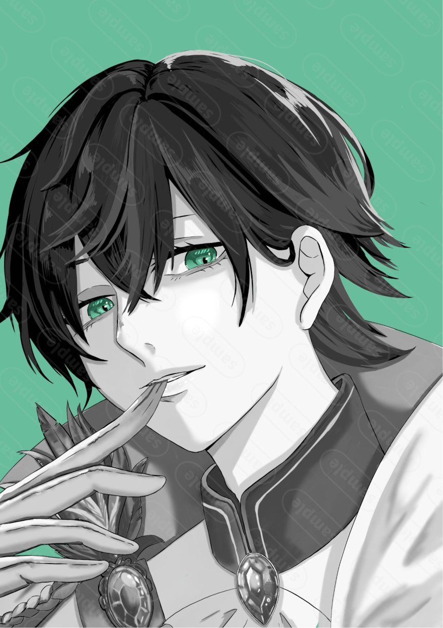 シンプルでエモいバストアップイラストを描きます 良い顔を描くのがモットーです! イメージ2