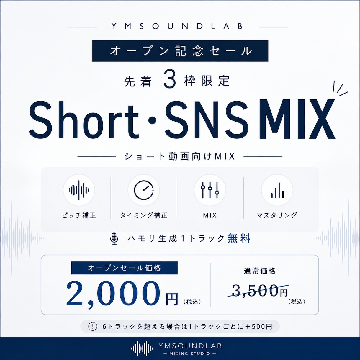 OPENSALE‼先着3枠shortMIX承ります shortMIX｜ピッチ・タイミング補正込み丁寧に仕上げます イメージ1
