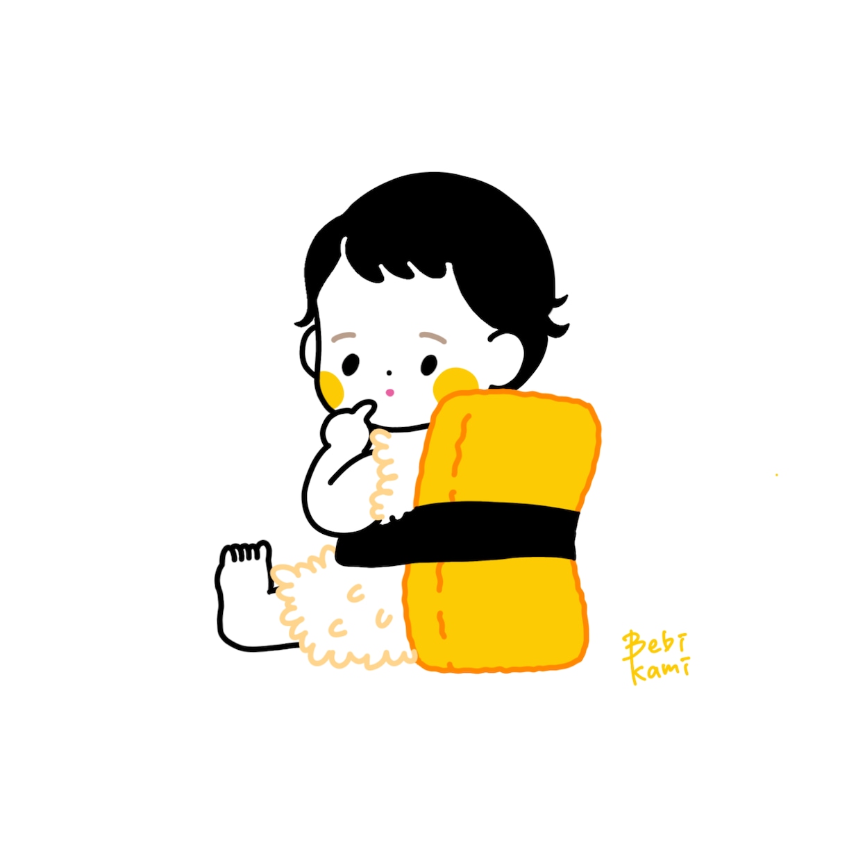 印刷可能な高画質！赤ちゃんの似顔絵作成します SNSアイコンやプレゼントに！データ納品です！ イメージ2