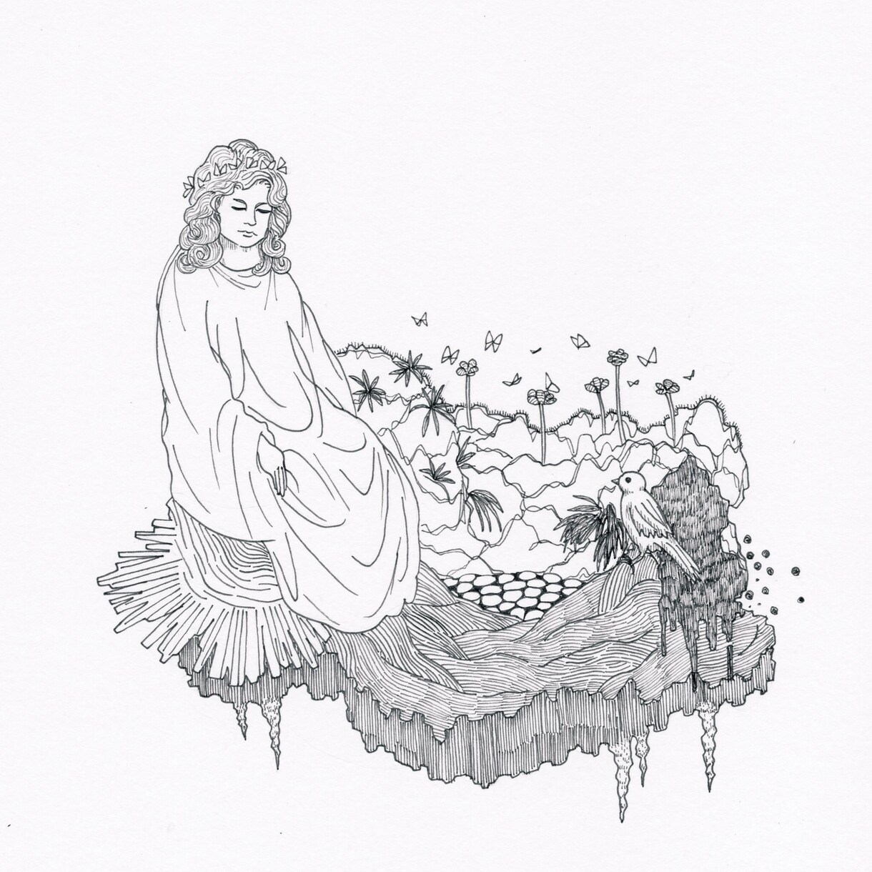 幻想的なモノクロのイラストを描きます 【アイコン、挿絵にも】ペン画家による繊細でおしゃれなアート イメージ5