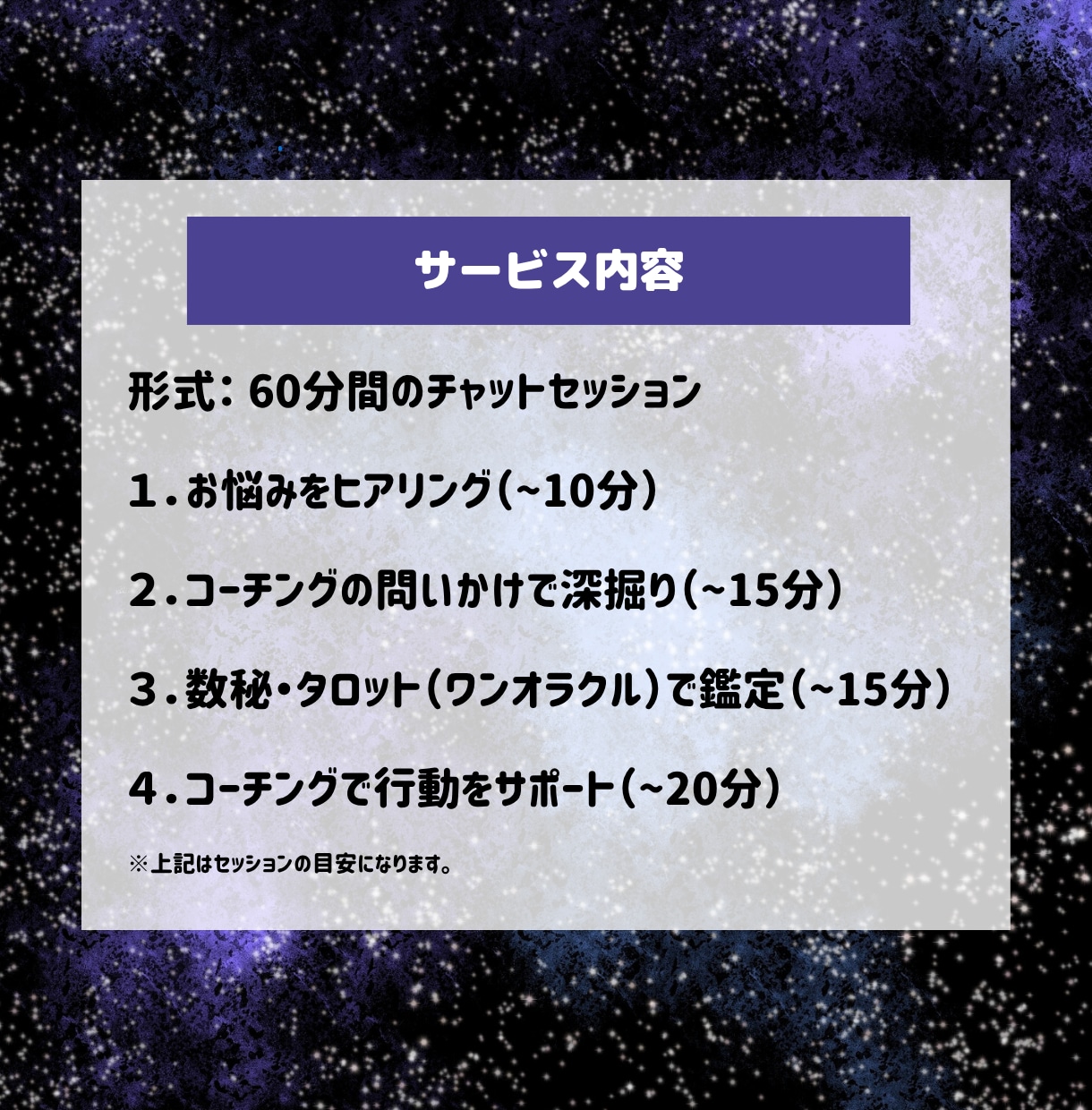 占い×コーチング】60分チャットセッションします 最短10分後開始★占いで気づきコーチングで進む60分 イメージ3