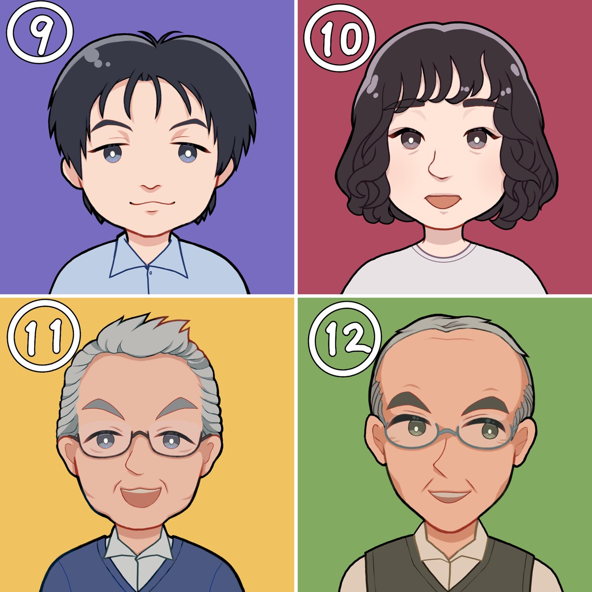 シンプルデフォルメ★好印象な似顔絵描きます リアルすぎずアニメっぽすぎない絵柄でほどよく似せます！ イメージ4
