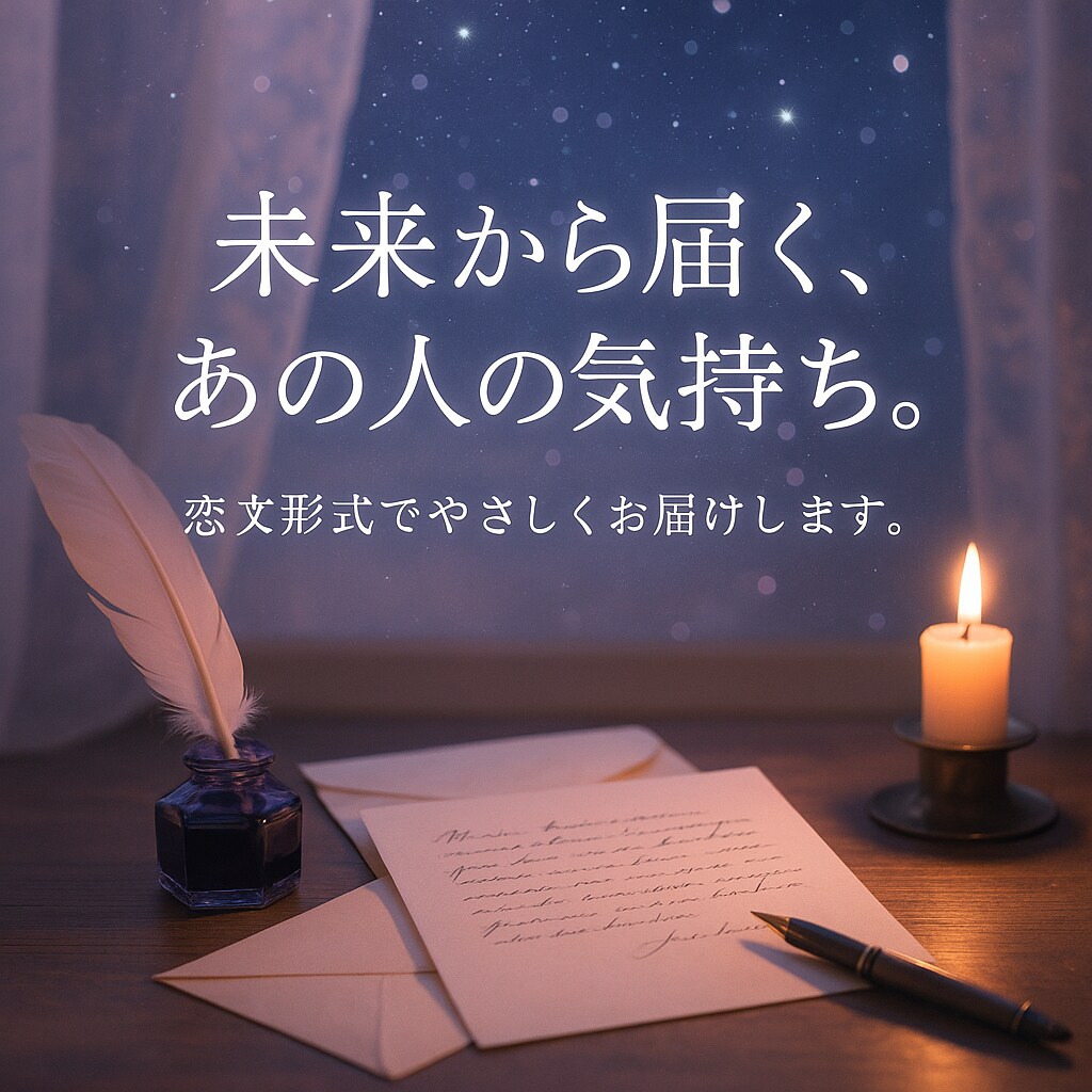 1日1名限定　恋文で読む、彼の気持ちと未来占います あの人の心が、やさしく届く手紙。 イメージ2
