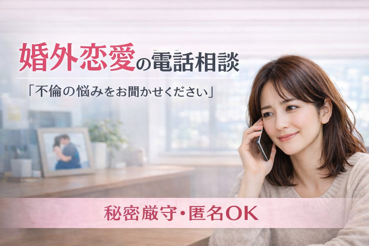 婚外恋愛｜綺麗事なしの本音、聞きます 誰にも言えない本音、ここでは隠さなくていい。 イメージ1