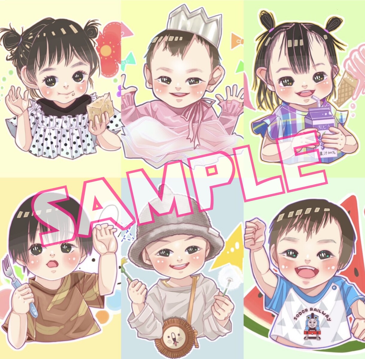 お子様、御家族の似描きます 貴重な思い出をイラストにしませんか? イメージ2
