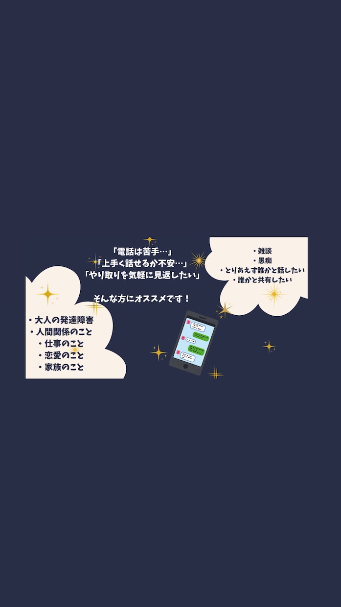 現役福祉職員の私がチャットでお話をお聴きします 長文OK！どんなお話でもチャットでお聴かせください イメージ2