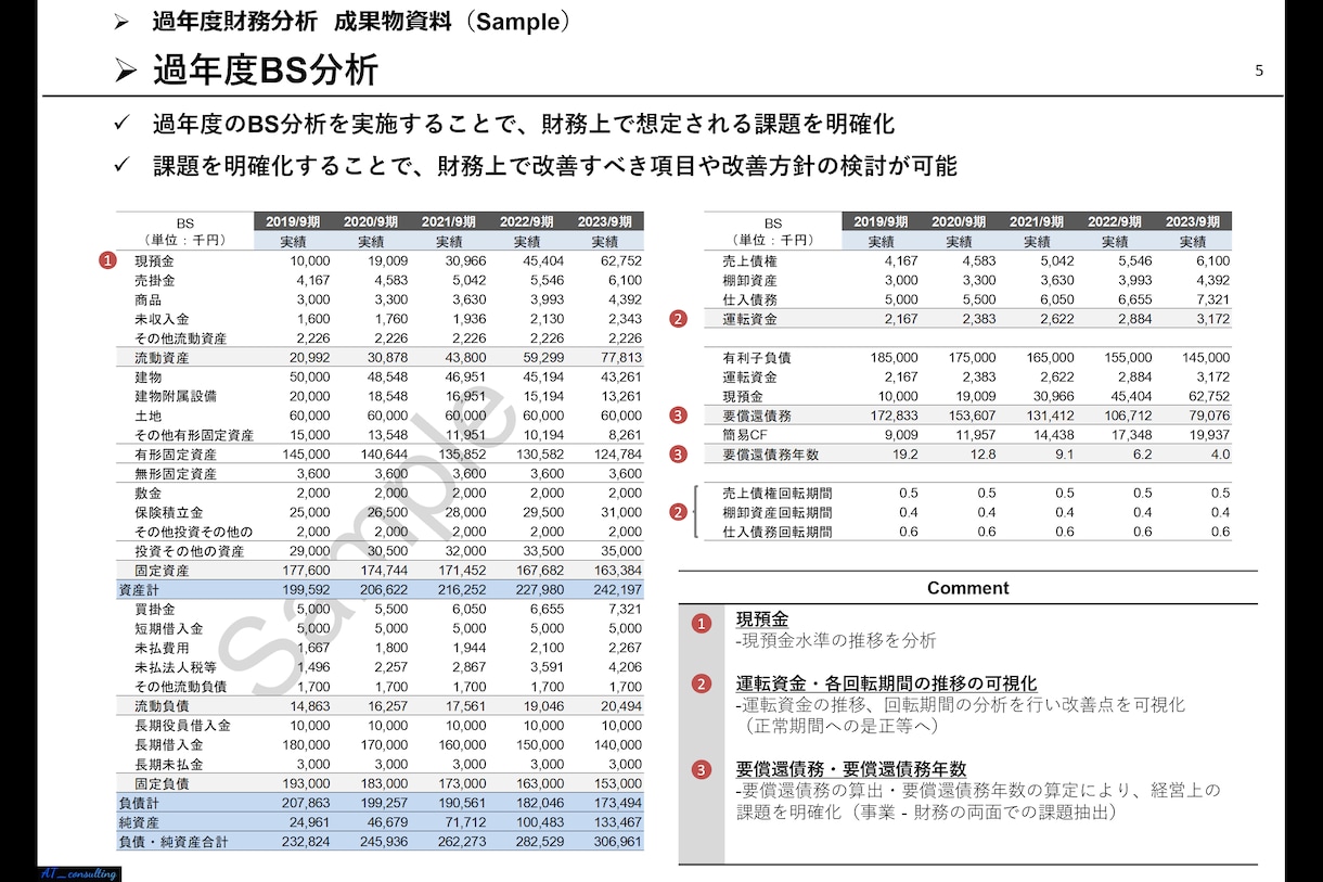 経営状況を可視化するための財務分析致します 過年度財務分析により、経営課題を明確にします イメージ5