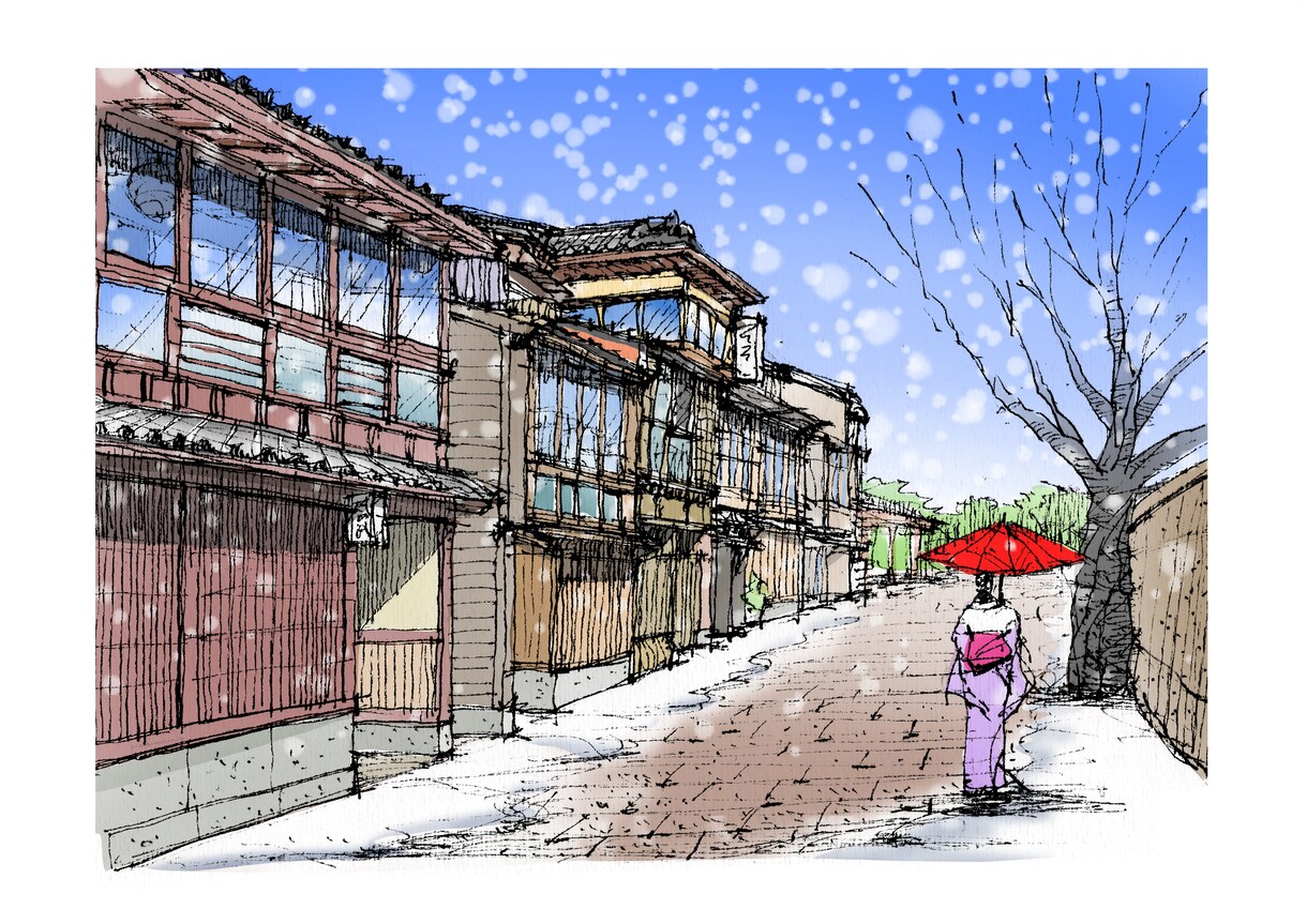 残したい風景や建物の記憶をスケッチします 暮しに風景を　1級建築士デザイナーが軽やかなタッチで描きます イメージ4