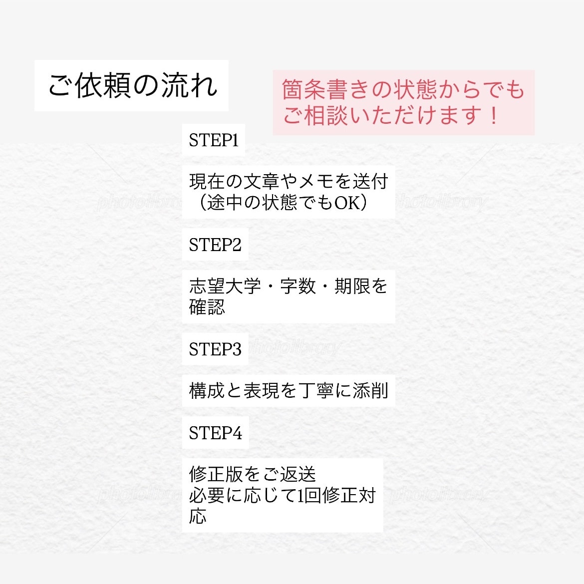 推薦入試の文章を添削します 塾講師の上智大生が、伝わる文章に整えます イメージ3