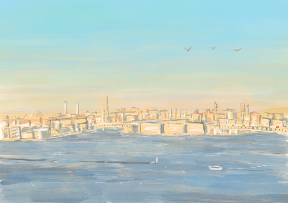 温かみのある背景風景イラスト描きます 思い出の風景/背景/ショップイメージ/あなたの街のPRに◎ イメージ4