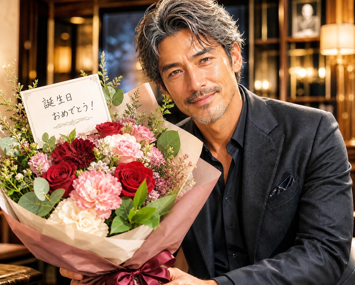 流行を取り入れたLPを作成します イケオジにプレゼントの花束を! イメージ1