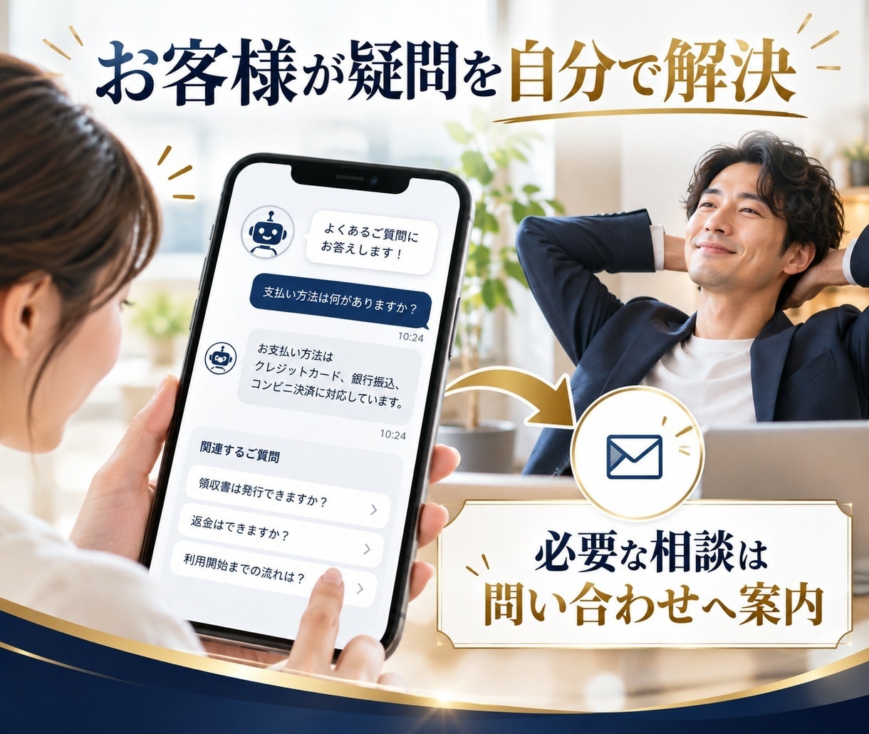 WordPressの問い合わせ対応を自動化します よくある質問への回答負担を減らします イメージ3