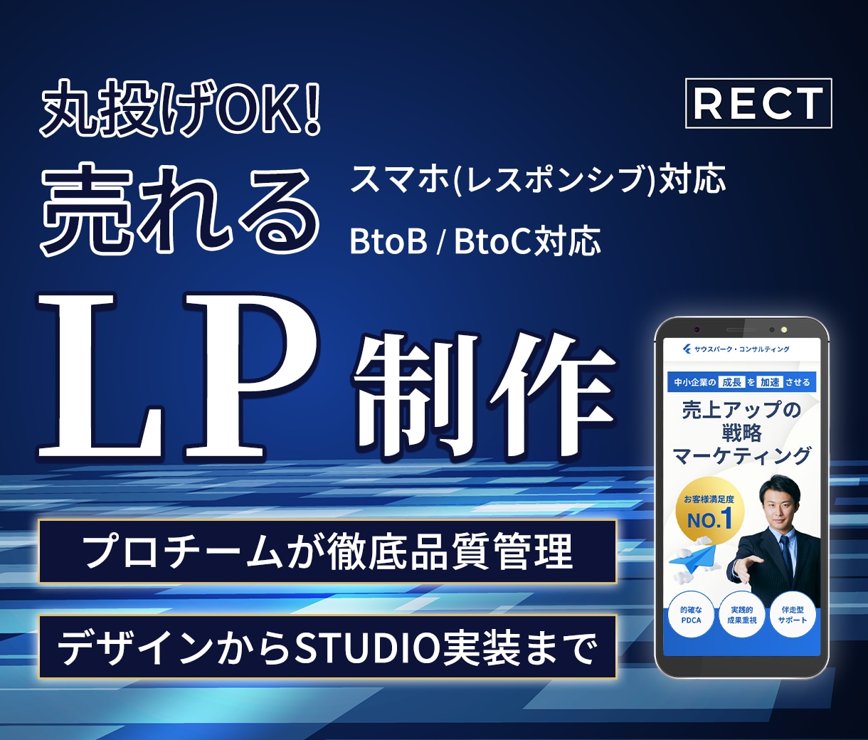 丸投げOK！高品質なLPをデザイン〜実装します プロチームが徹底品質管理！売れるLPを制作・実装します イメージ1