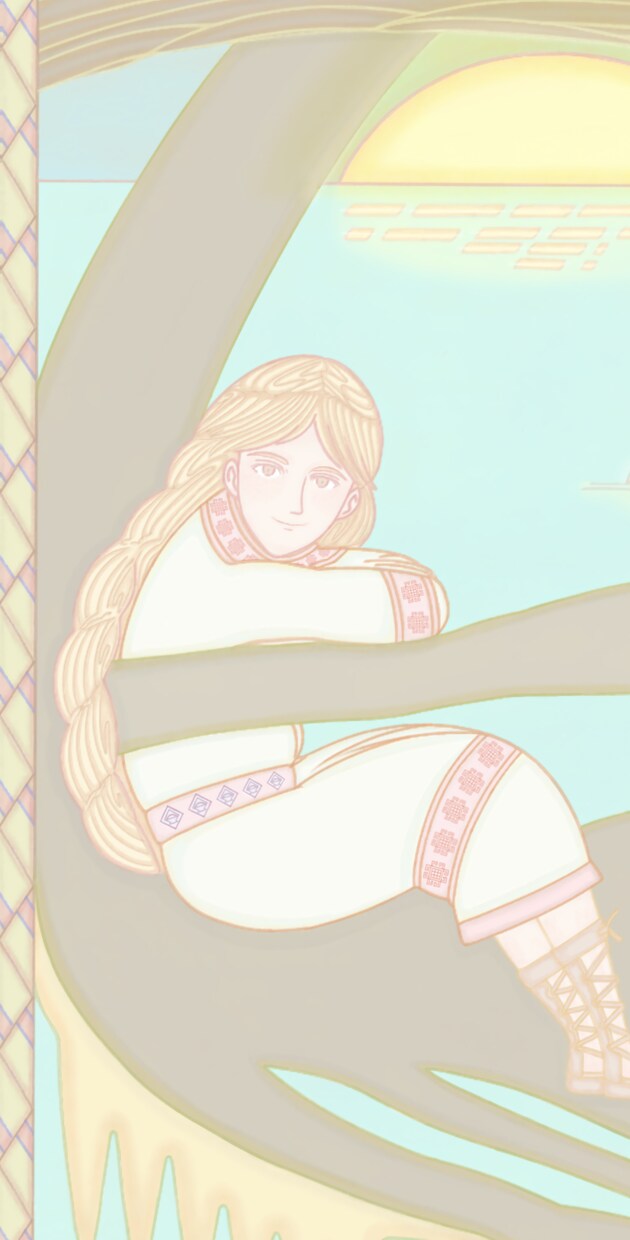 デジタルでアールヌーボー調の水彩イラスト制作します まるで透き通るような繊細な色相い イメージ1