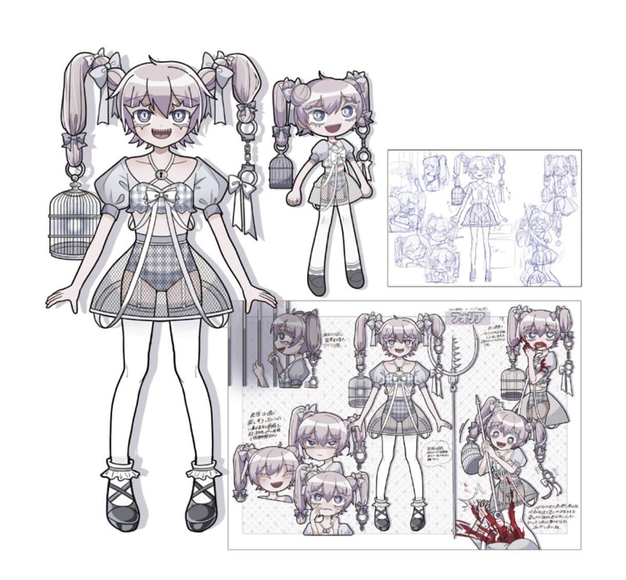 キャラクターデザイン、立ち絵制作します 個性的な絵柄とユニークなキャラデザが特徴です イメージ1