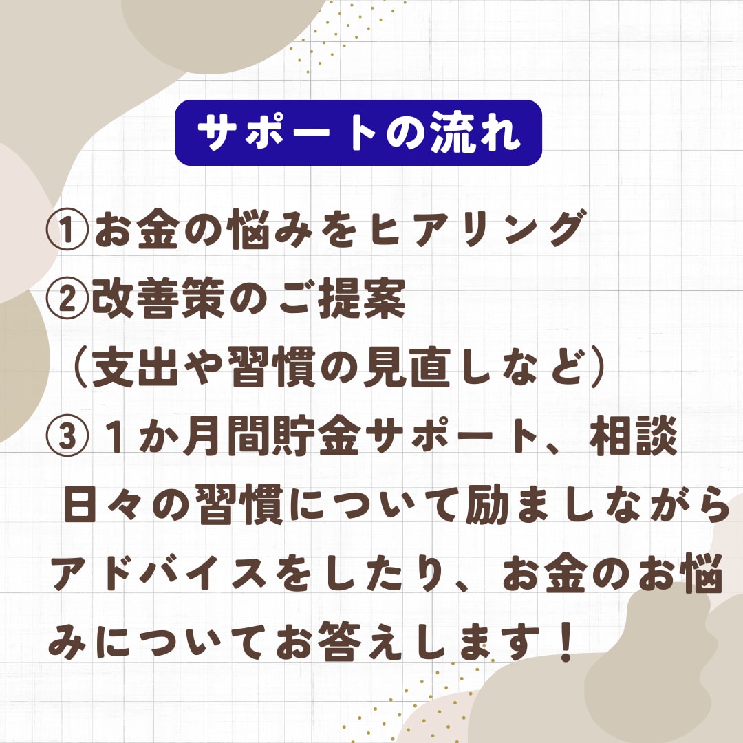 1人では続かない方の貯金を徹底サポートします 30日間一緒に貯金しましょう！貯金できる習慣を提案します！ イメージ3