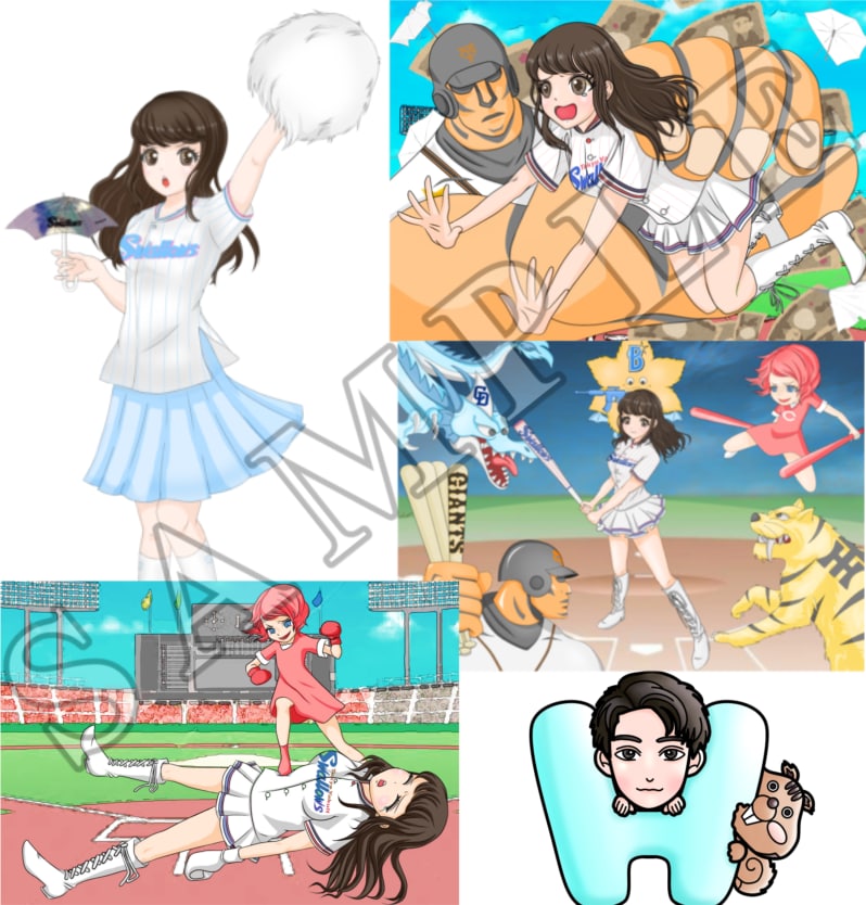修正無料！即納！ちびキャラ&等身イラスト描きます アイコン等かわいいちび&等身キャラクターをお描きします イメージ9