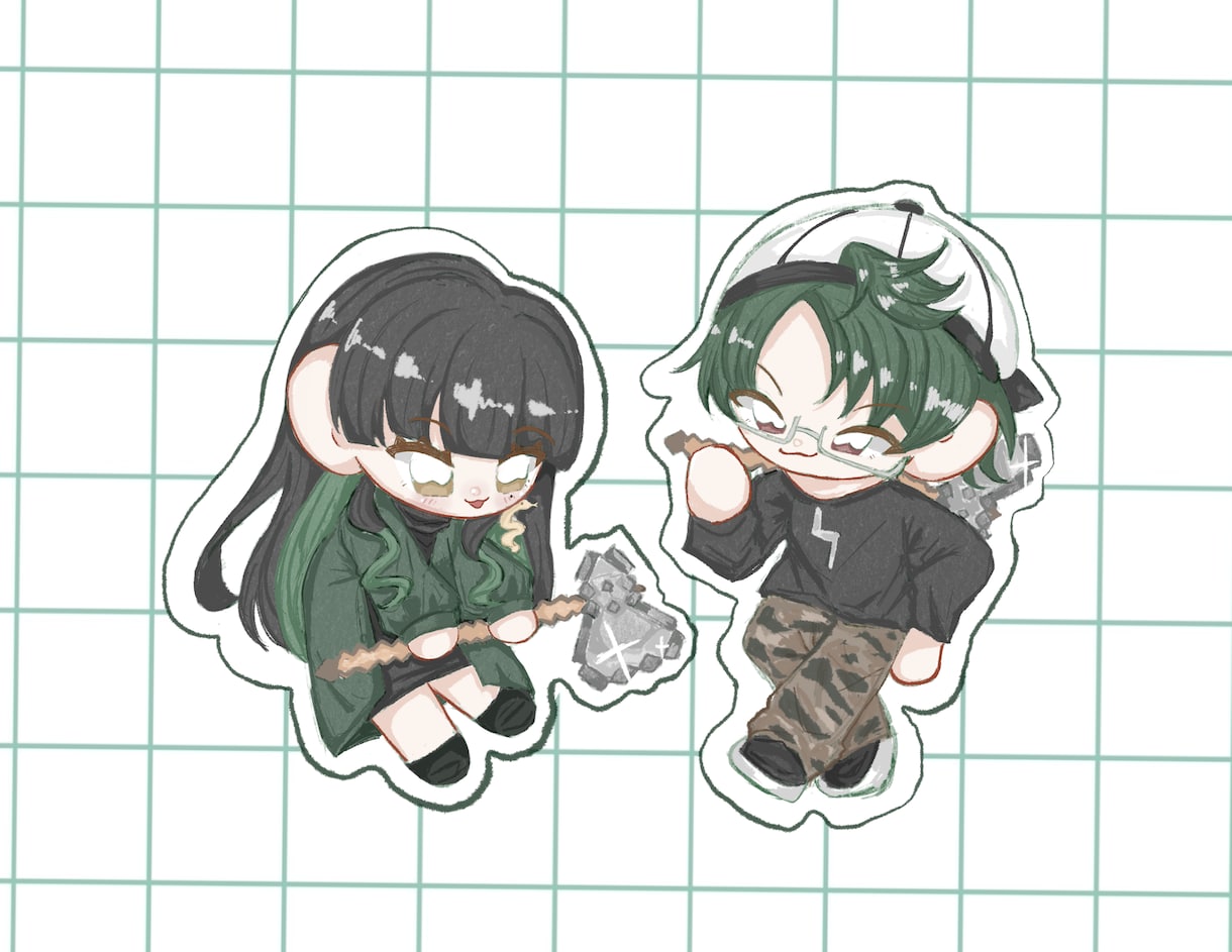 ゆるふわなミニキャライラストお描きいたします ペアイラスト1000円でお描きいたします！ イメージ3