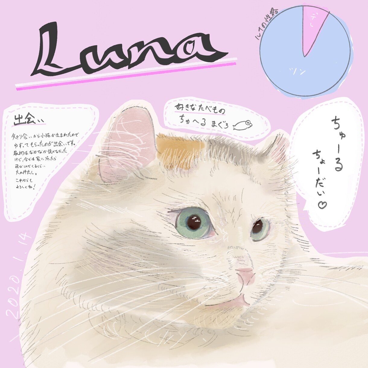 うちの子をデジタルイラストでお描きします ＼うちの子の魅力を一枚のイラストに仕上げます！／ イメージ2