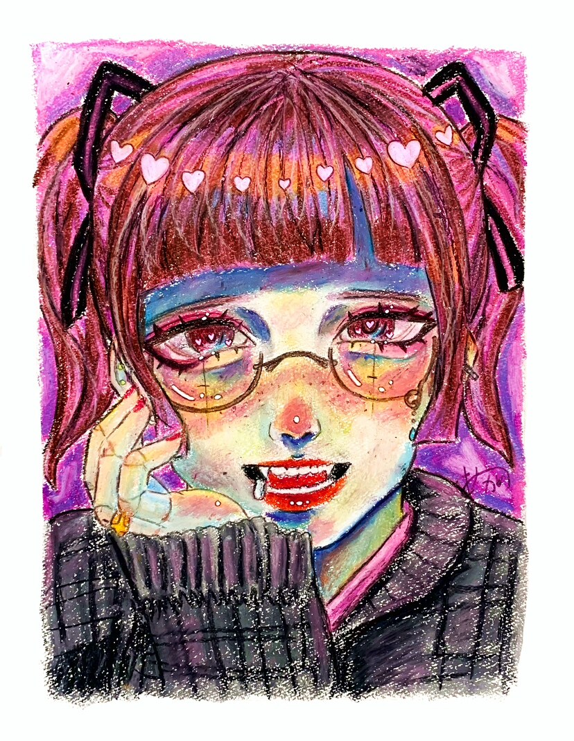 オリジナルキャラクター描きます オリジナルキャラクターのクレヨン画いかがですか？ イメージ8