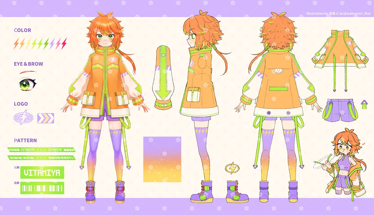 Vtuberさん向けのかわいい2Dモデル制作します モデリング、イラスト、パーツ分けのみの制作も対応可能です♪ イメージ10