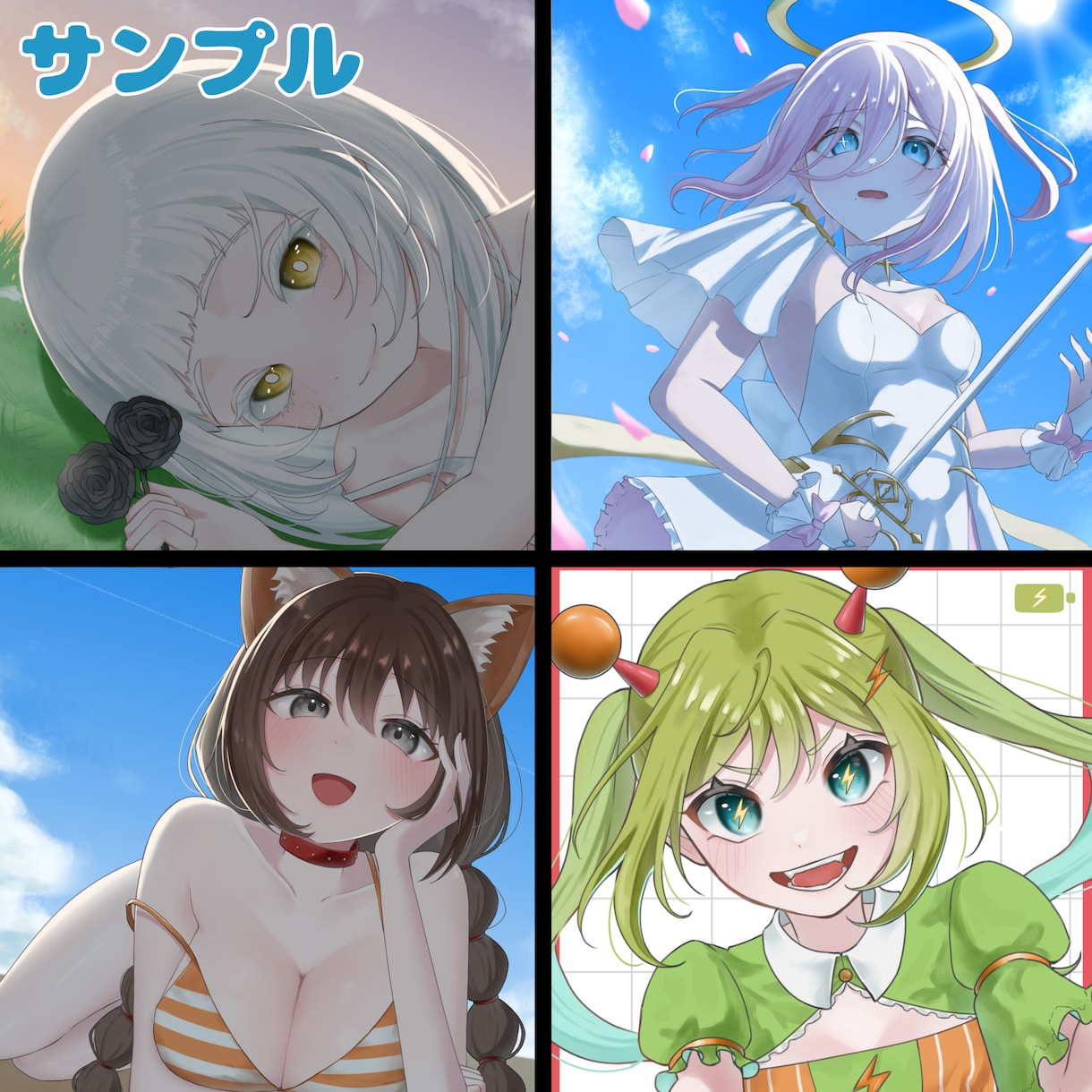 12月15日まで】一律5500円で描きます 期間限定！一律5500円で一枚絵やアイコンを描きます！ イメージ3