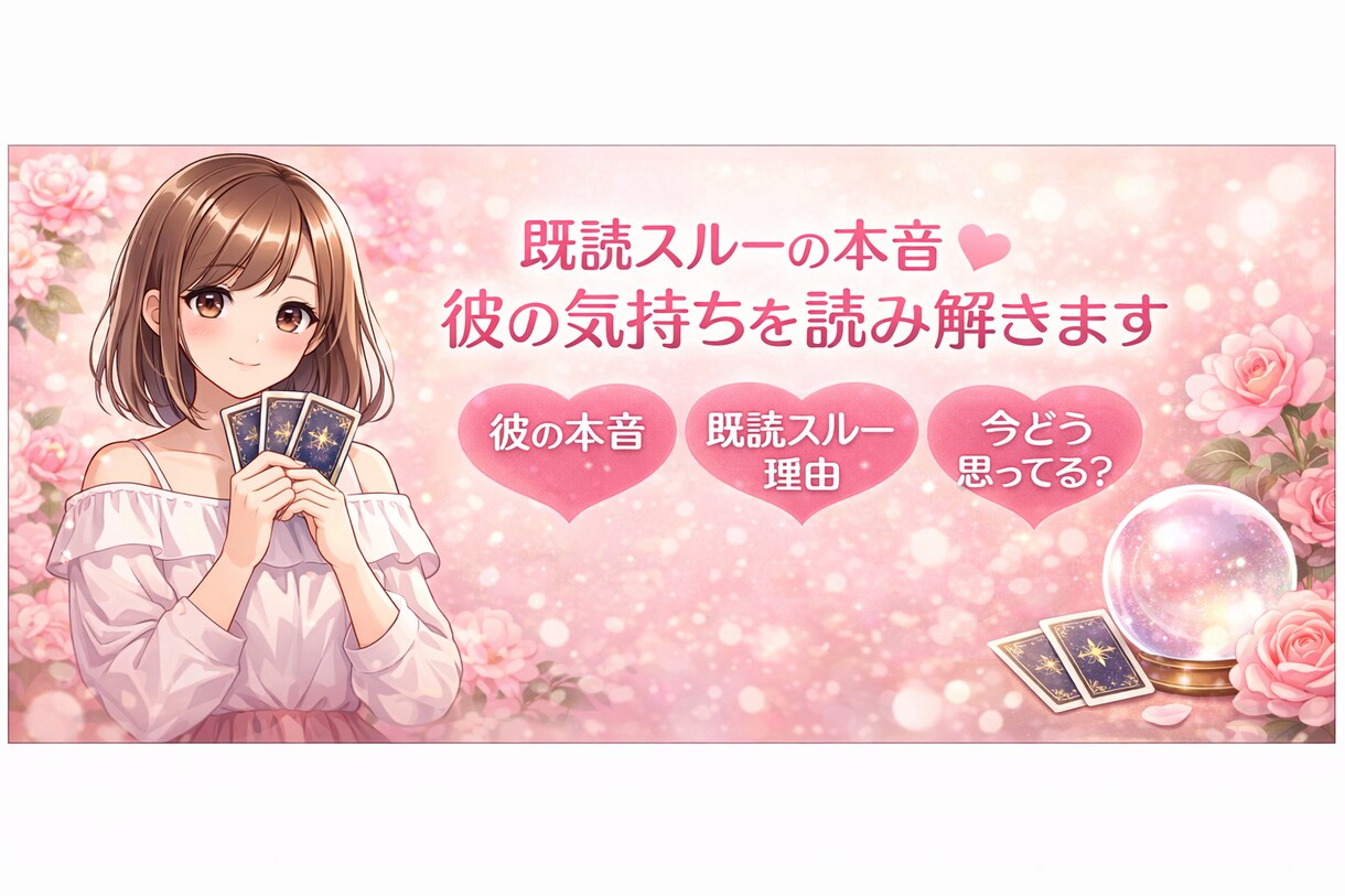 既読スルーの本音｜彼の気持ちを読み解きます 片思い中の不安をやさしく言語化します イメージ1