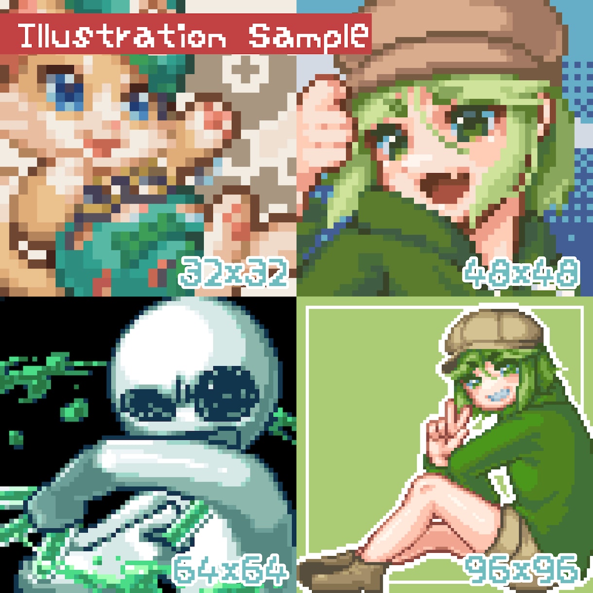 いろんなドット絵お描きします セットでお得！キャラクター、アイテム、アニメーションまで イメージ4