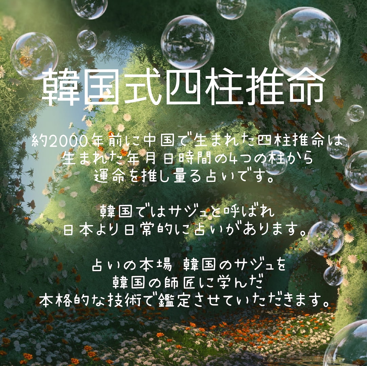 韓国式四柱推命で今年｢丙午年｣の運勢鑑定します 運気の流れを知り 星のいい意味を使い運気UPしていきましょう イメージ2