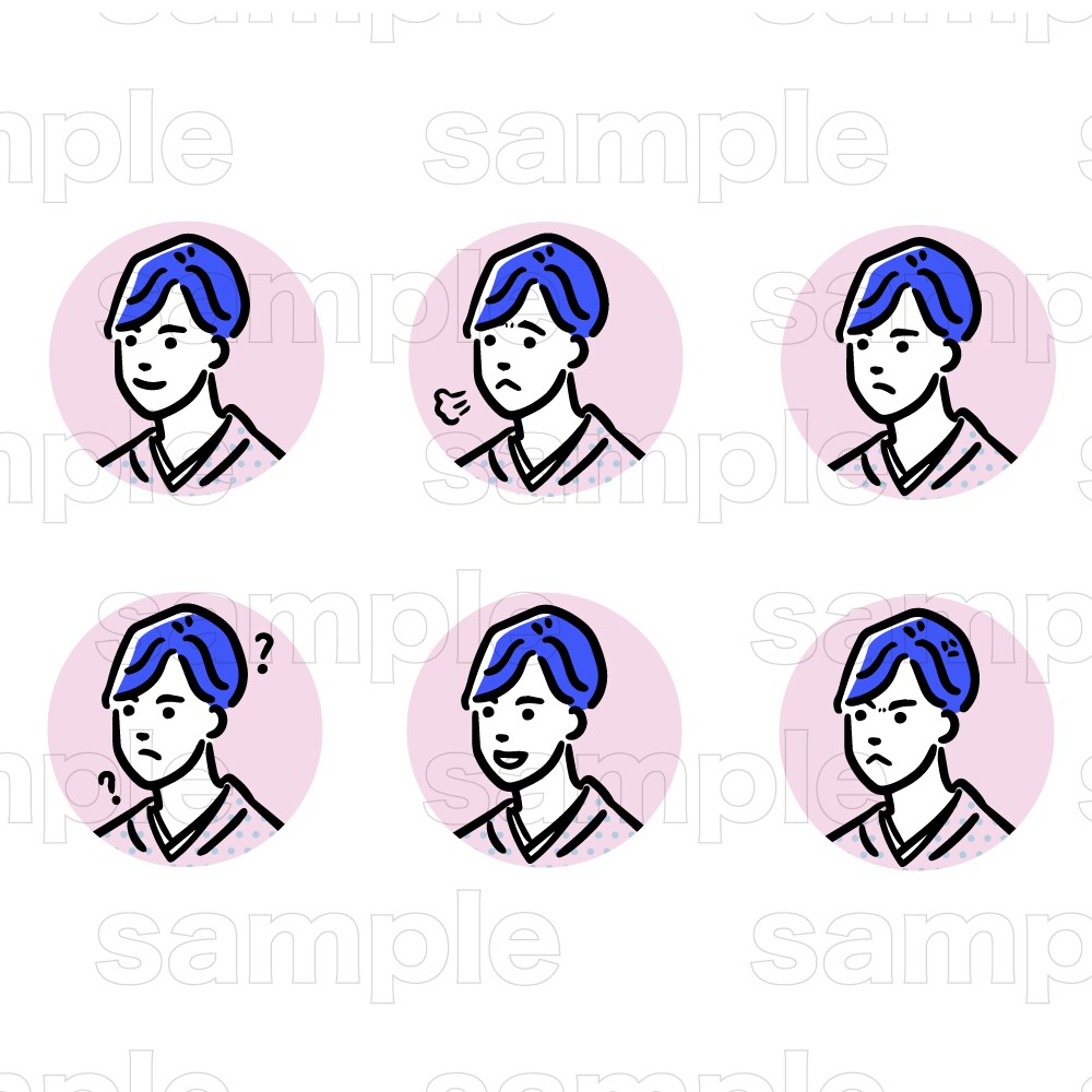 デザイナーが好印象なアイコン表情セット描きます ブログの吹き出しなどに使いやすい表情のセットのアイコン イメージ5