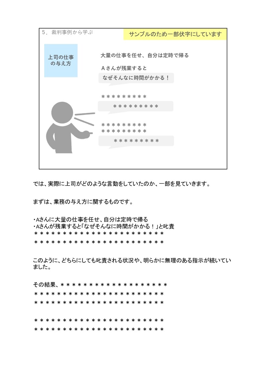 パワハラ研修の講師用資料を提供します 管理職を対象としたパワハラ研修を依頼されてお困りの講師の方へ イメージ9
