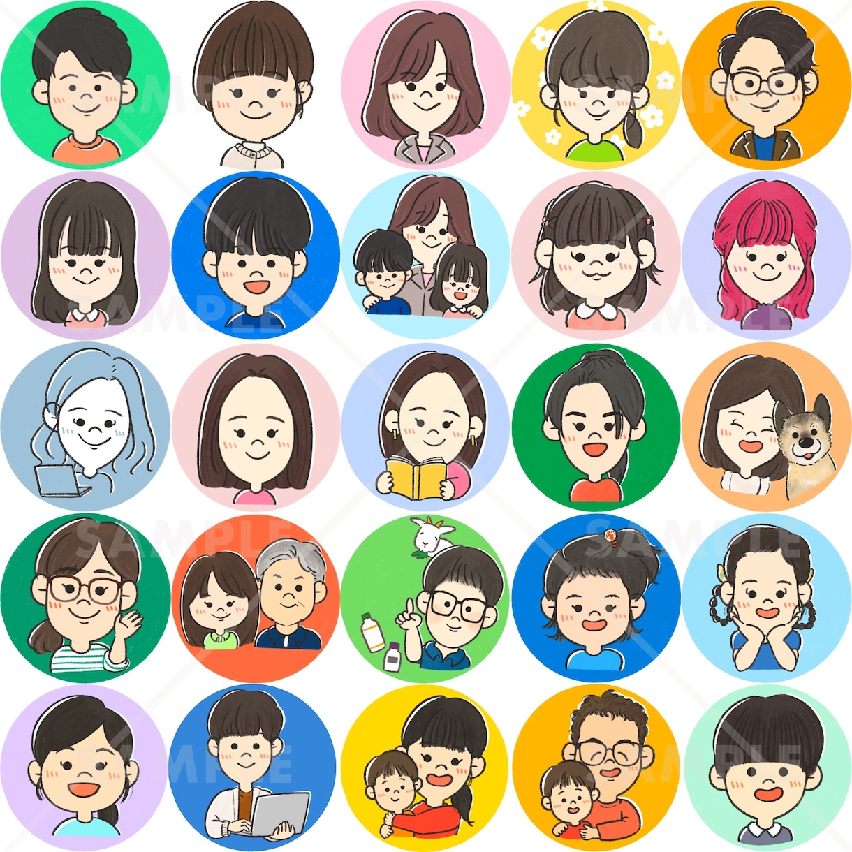 名刺やSNSに◎優しさ伝わる似顔絵アイコン描きます その人らしさを大切に、手描きの温もりを添えて イメージ10