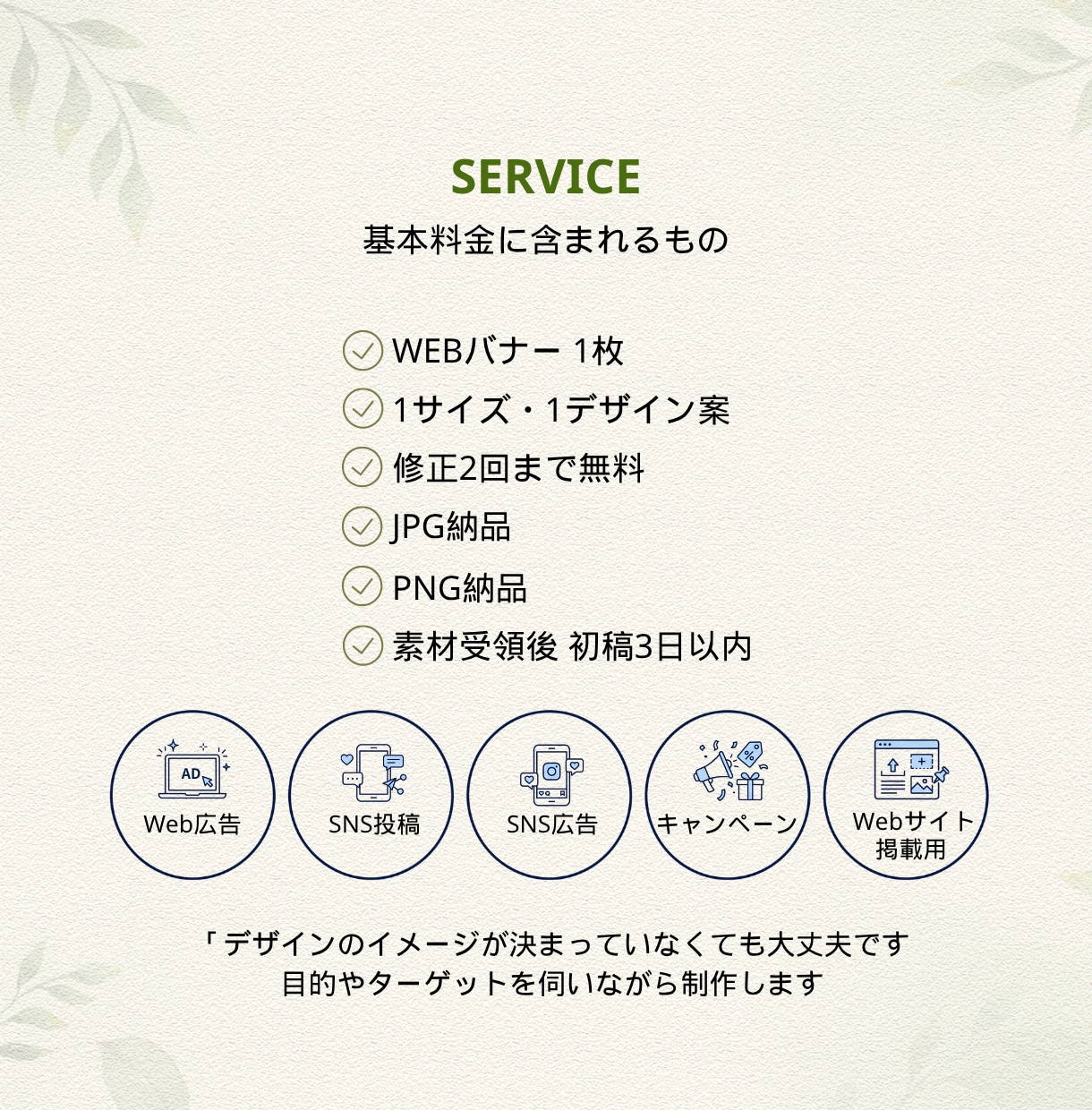 伝わる・見やすいWebバナーを丁寧に制作します 先着5名様限定価格｜広告・SNS・医療・美容など幅広く対応 イメージ3