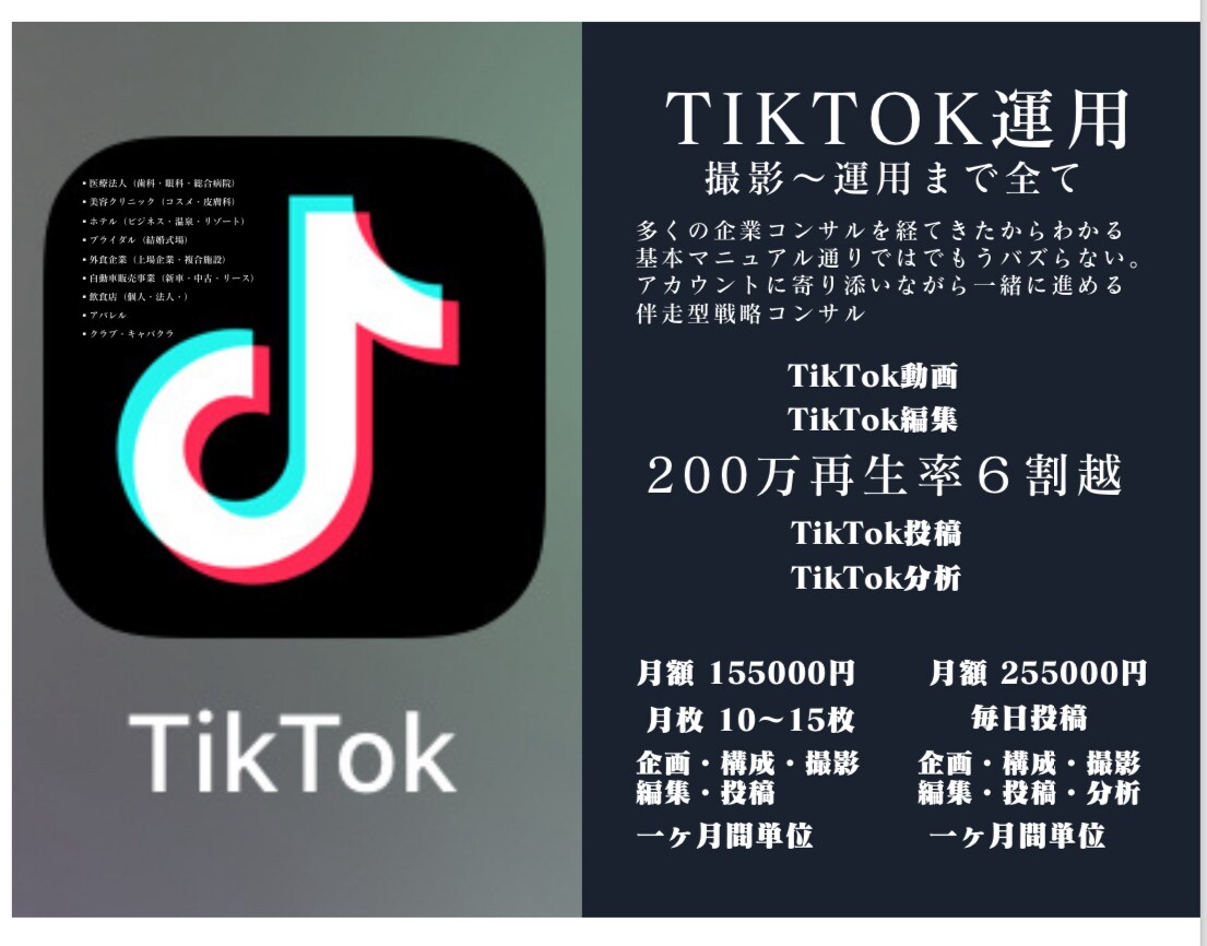 SNSで集客する動画とアカウント設定を行います 「TikTok運用と仕組みづくり」 イメージ1