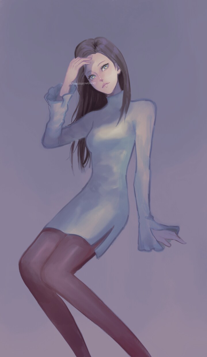 綺麗系、美麗系の女の子のイラストを描きます 一枚絵、SNSアイコン、オリキャラ、似顔絵などにおすすめです イメージ6